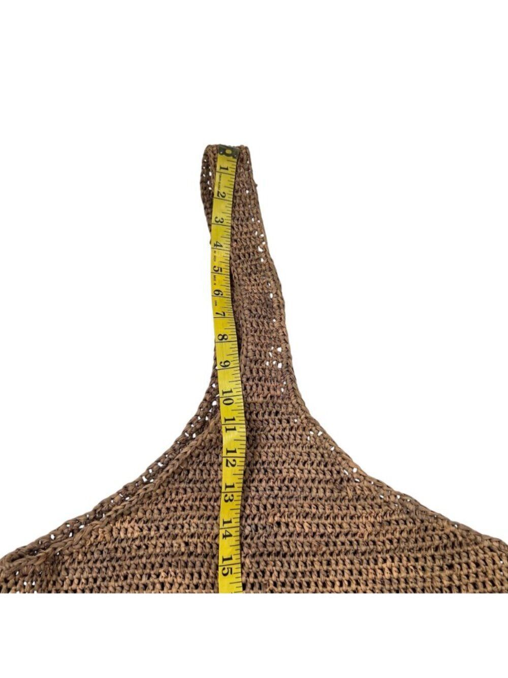 Helen Kaminski Australia Raffia Shoulder Bag Brown Handmade Woven Boho Tote - Picture 6 of 9